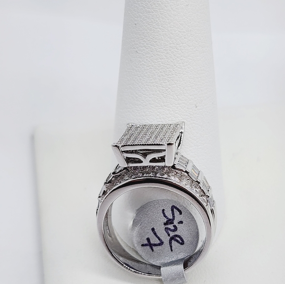 Brand New Sterling Silver 925 Square Design Woman's Ring - Picture 5 of 5